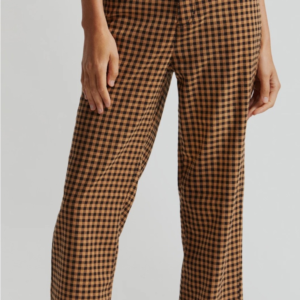 Brixton Thurston Checkered Brown Women's Pants size 28